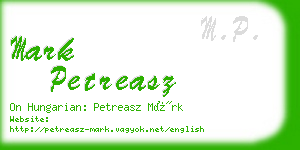 mark petreasz business card